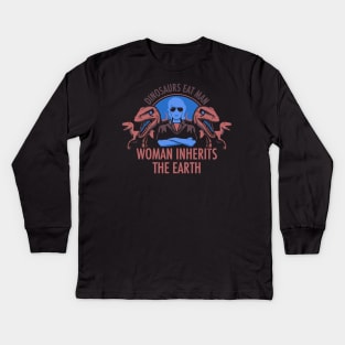 Woman Inherits The Earth Kids Long Sleeve T-Shirt